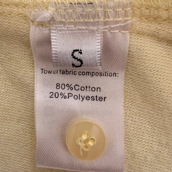 Yllw The Label Cotton Button Down Towel Short Sleeve Shirt - Picture 7 of 7